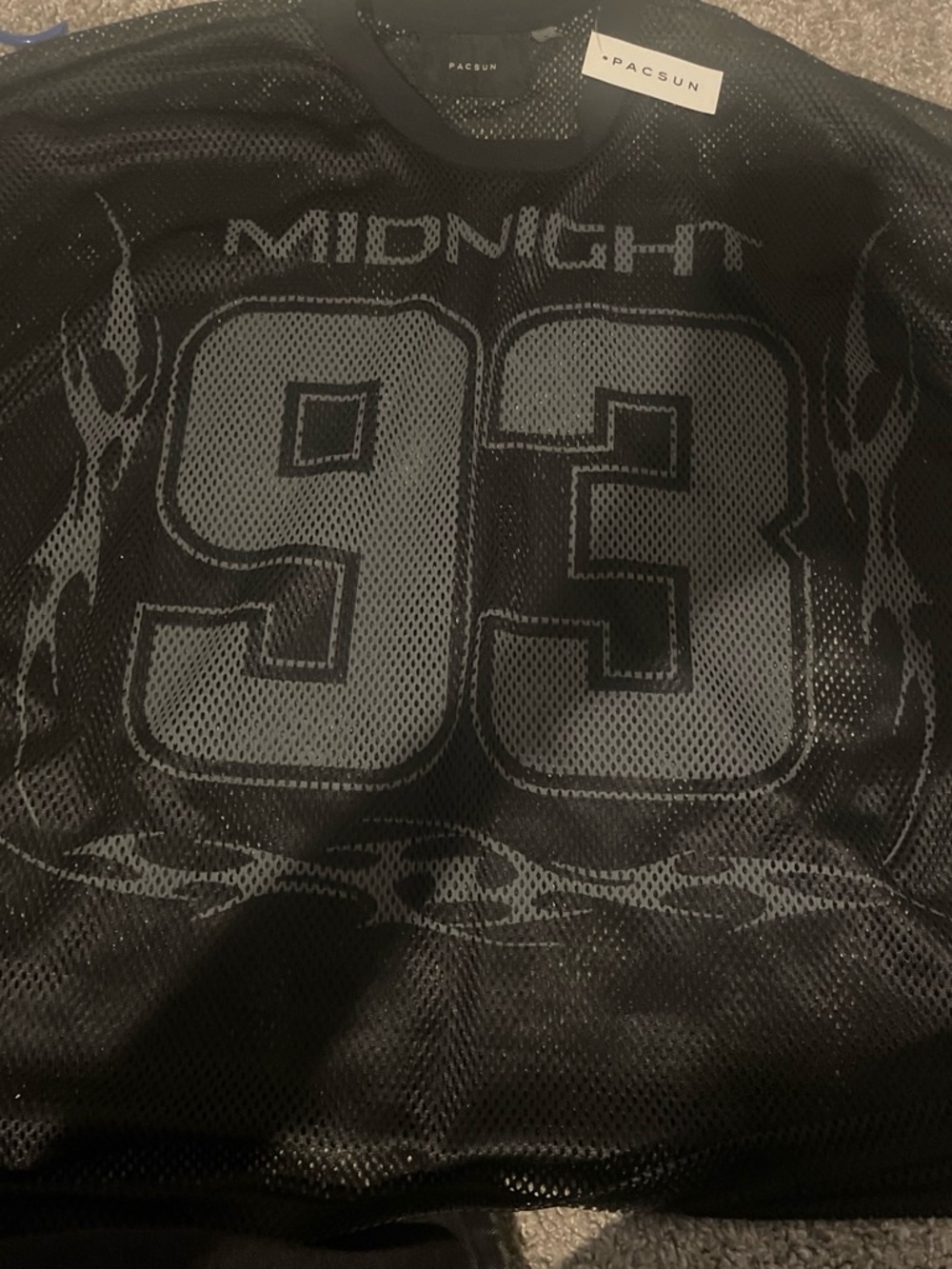 pacsun black mesh jersey